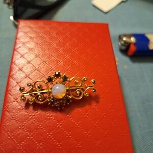 Elegant Gold and Multicolor Brooch